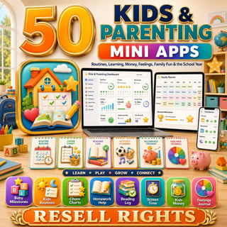 50 Mini Apps: Kids & Parenting + Commercial Resell Rights