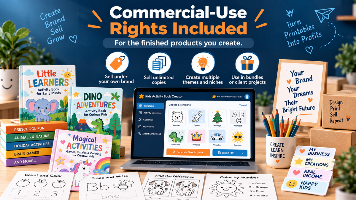 Commercial use rights included graphic