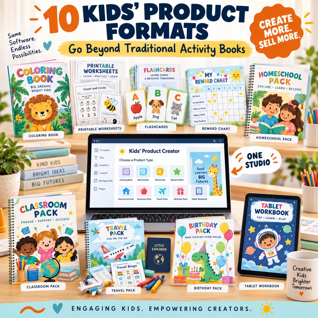 Ten kids product formats