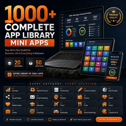 1,000 Mini Apps: All Categories + Commercial Resell Rights