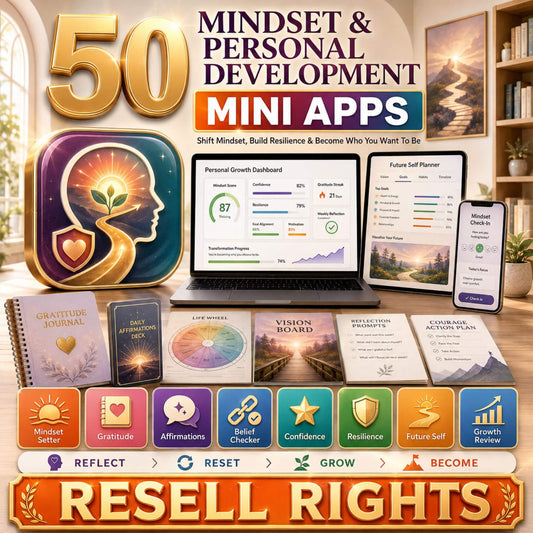 50 Mini Apps: Mindset & Personal Development + Commercial Resell Rights