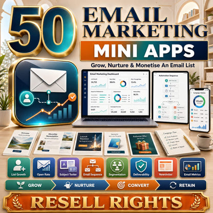 50 Mini Apps: Email Marketing + Commercial Resell Rights
