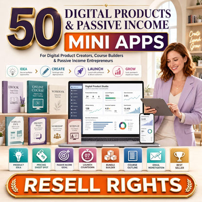 50 Mini Apps: Digital Product + Commercial Resell Rights