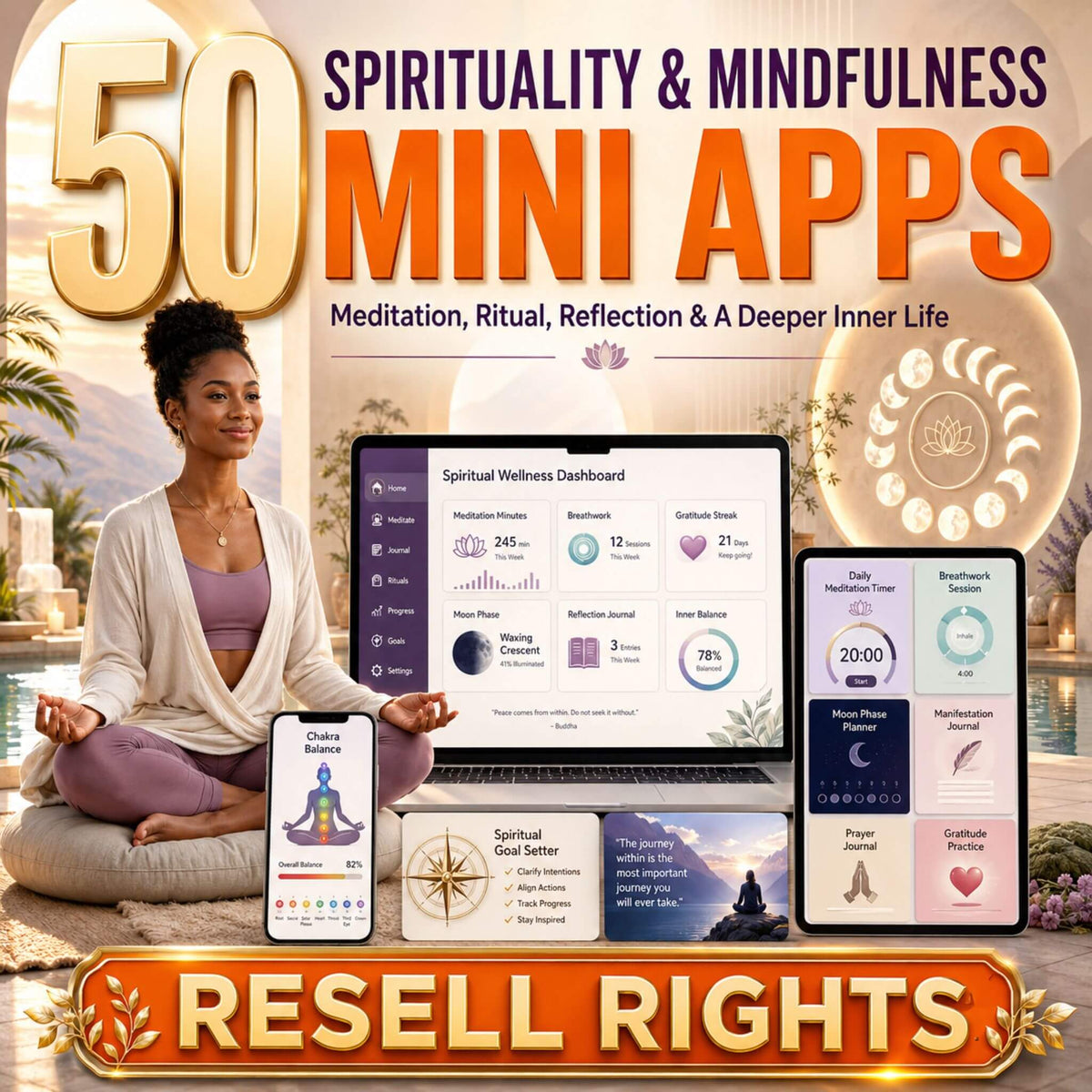 50 Mini Apps: Spirituality & Mindfulness + Commercial Resell Rights