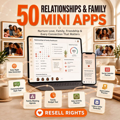 50 Mini Apps: Relationships & Family + Commercial Resell Rights