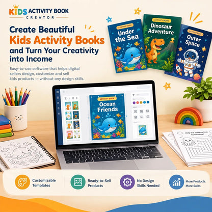Kids Activity Book Creator Studio with Lifetime Access