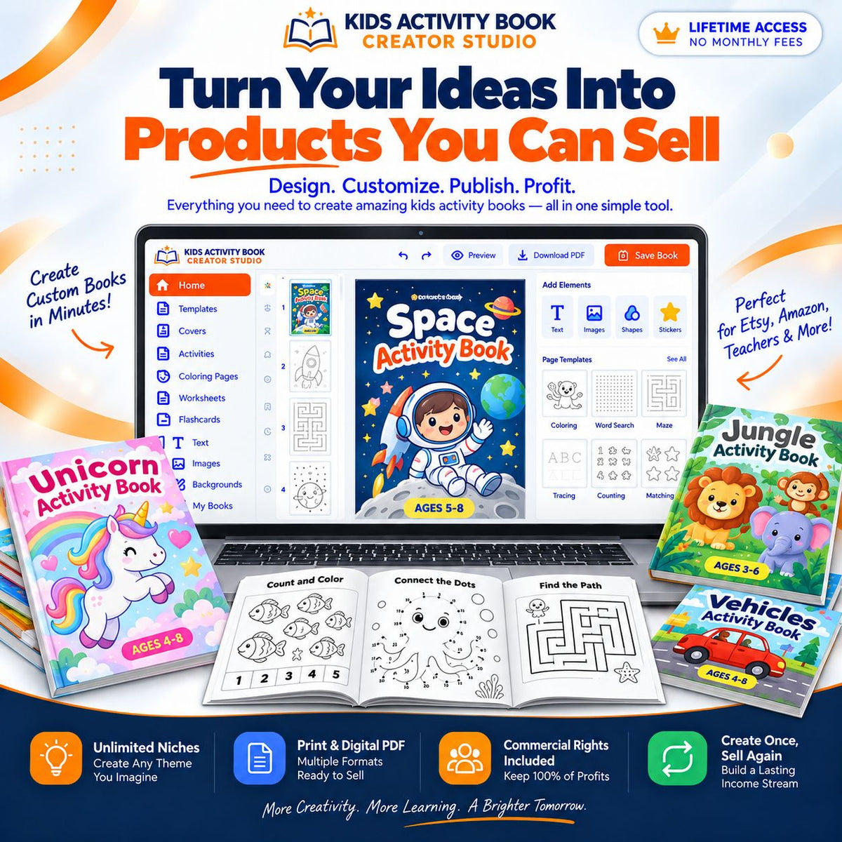 Kids Activity Book Creator Studio with Lifetime Access