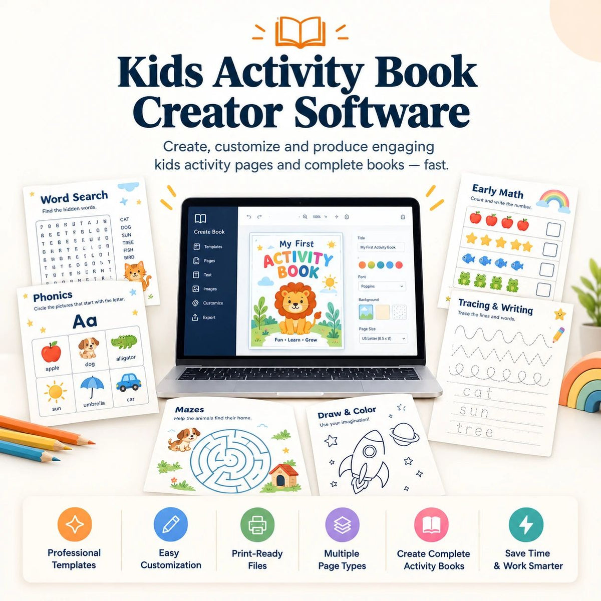 Kids Activity Book Creator Studio with Lifetime Access