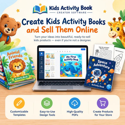 Kids Activity Book Creator Studio with Lifetime Access